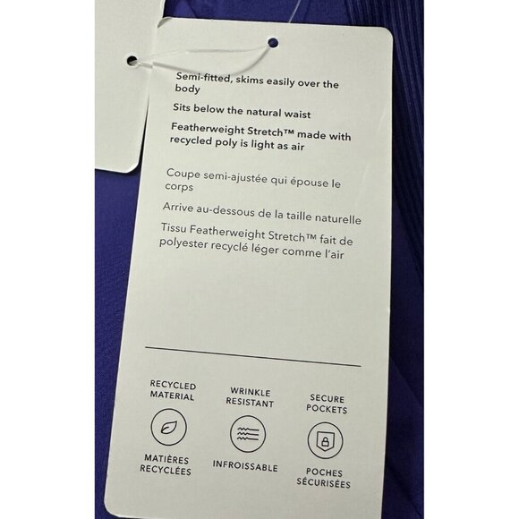 Athleta Brooklyn Lined Pant‎ Purple Womens 8 Tall New With Tags - Picture 7 of 8